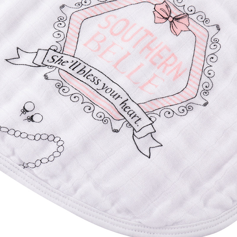 Southern Belle Burp Cloth and Bib