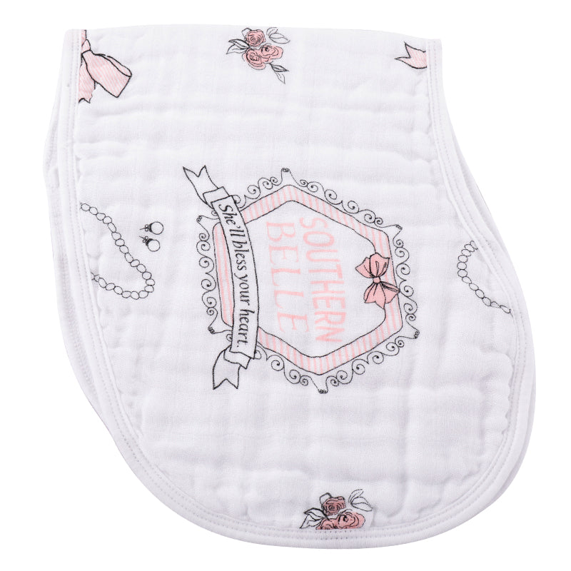 Southern Belle Burp Cloth and Bib